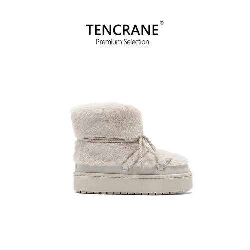 TENCRANE冬季保暖厚底毛绒女靴