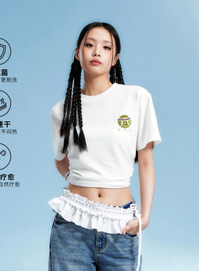 【DNA官方】网球牙刷绣短袖T恤男2025年夏季时尚潮流休闲上衣女