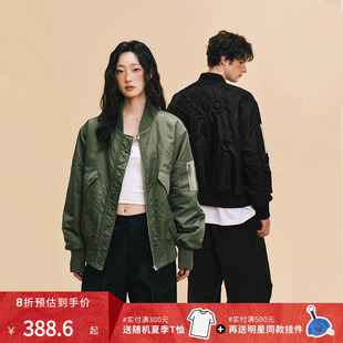 【明星同款】DNA飞行夹克棉服25年秋冬美式复古休闲宽松外套女