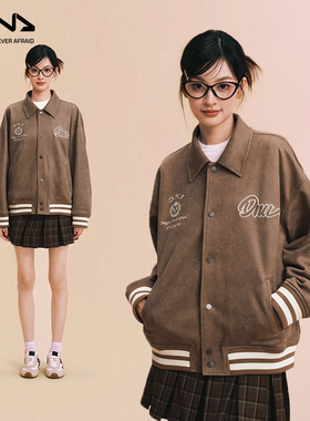 【DNA官方】麂皮中性廓形夹克棒球服2025年秋冬潮流复古情侣外套