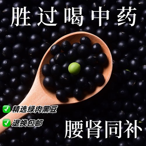 绿心黑豆新货打豆浆农家自种绿芯黑小豆农家自产非转基因东北黑豆