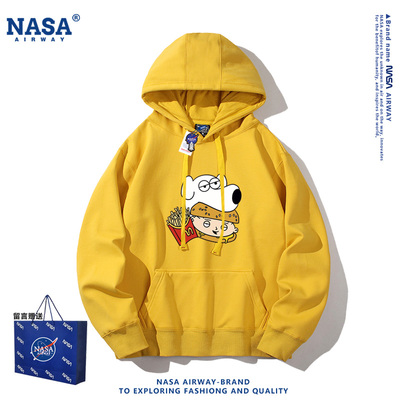 NASA联名Familyguy恶搞之家饺子布莱恩狗饺周边连帽卫衣男女春秋