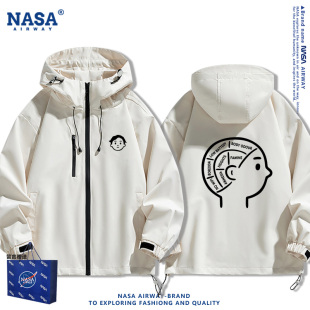NASA联名陈奕迅演唱会eason同款 印花图案夹克外套连帽冲锋衣春秋