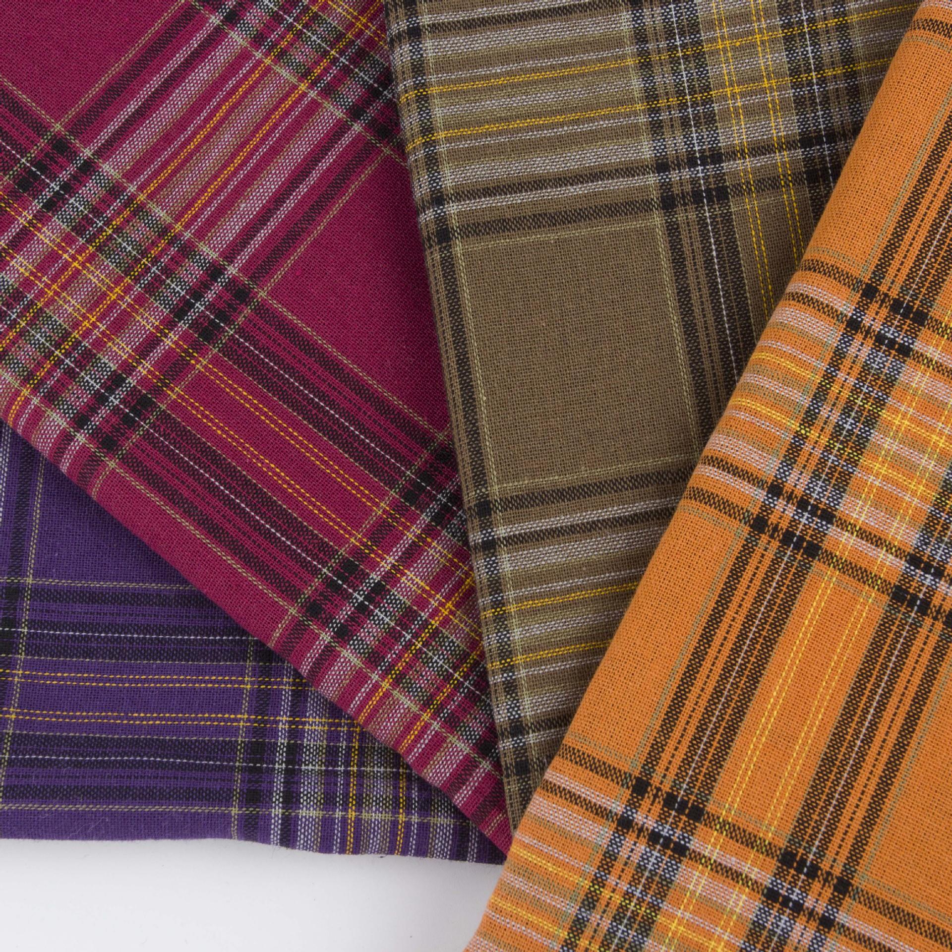 现货 棉色织平纹格子布 春夏衬衫连衣裙男女童装面料 JK制服面料