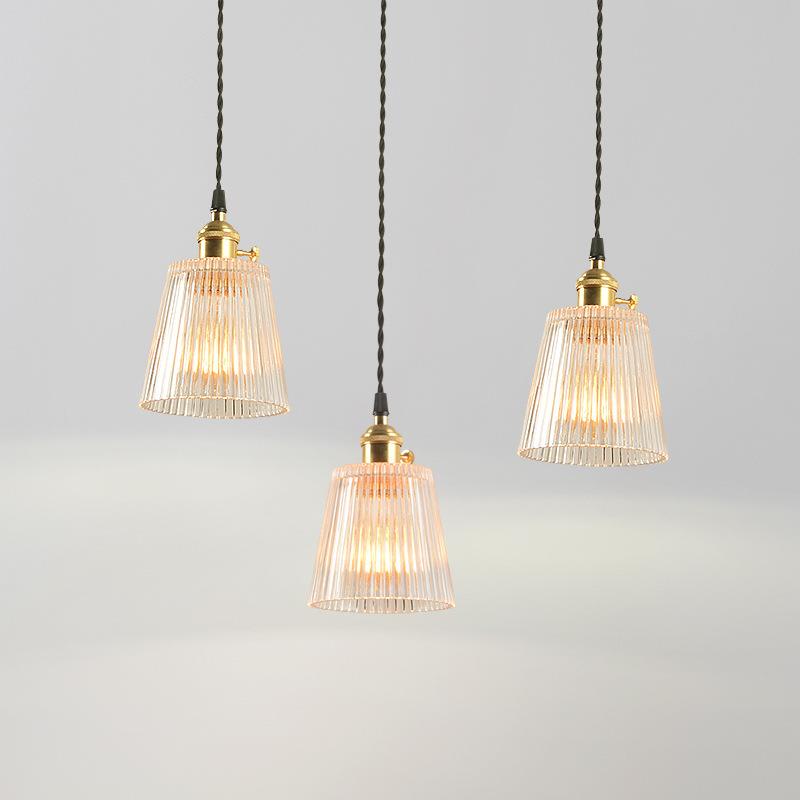 北欧极简个性餐厅吧台阳台酒吧咖啡厅单头吊灯黄铜玻璃吊灯