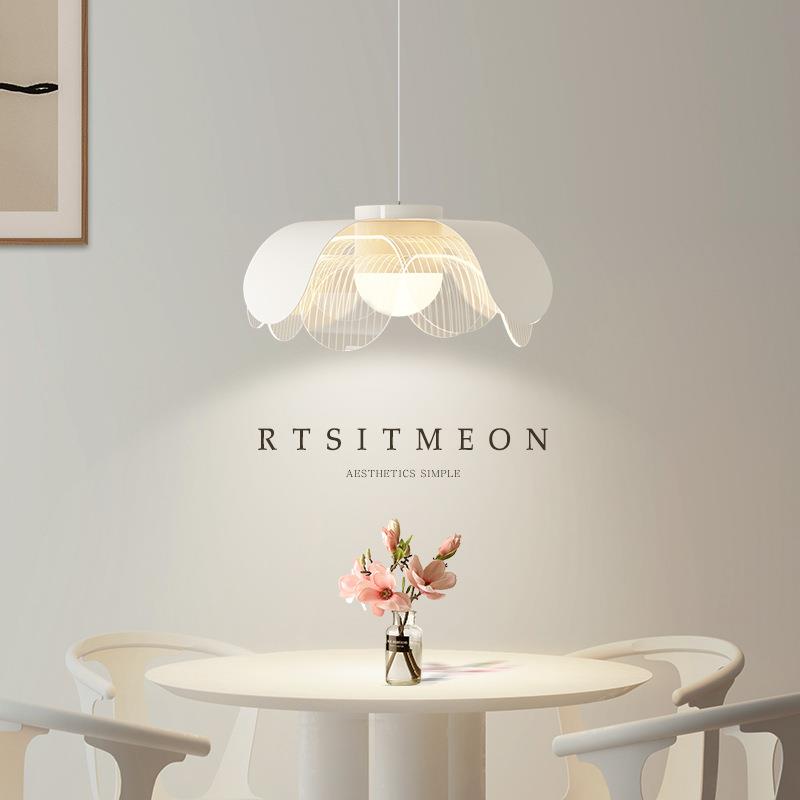 餐厅吊灯北欧奶油风个性花朵饭厅餐桌灯广东中山咖啡店氛围吧台灯