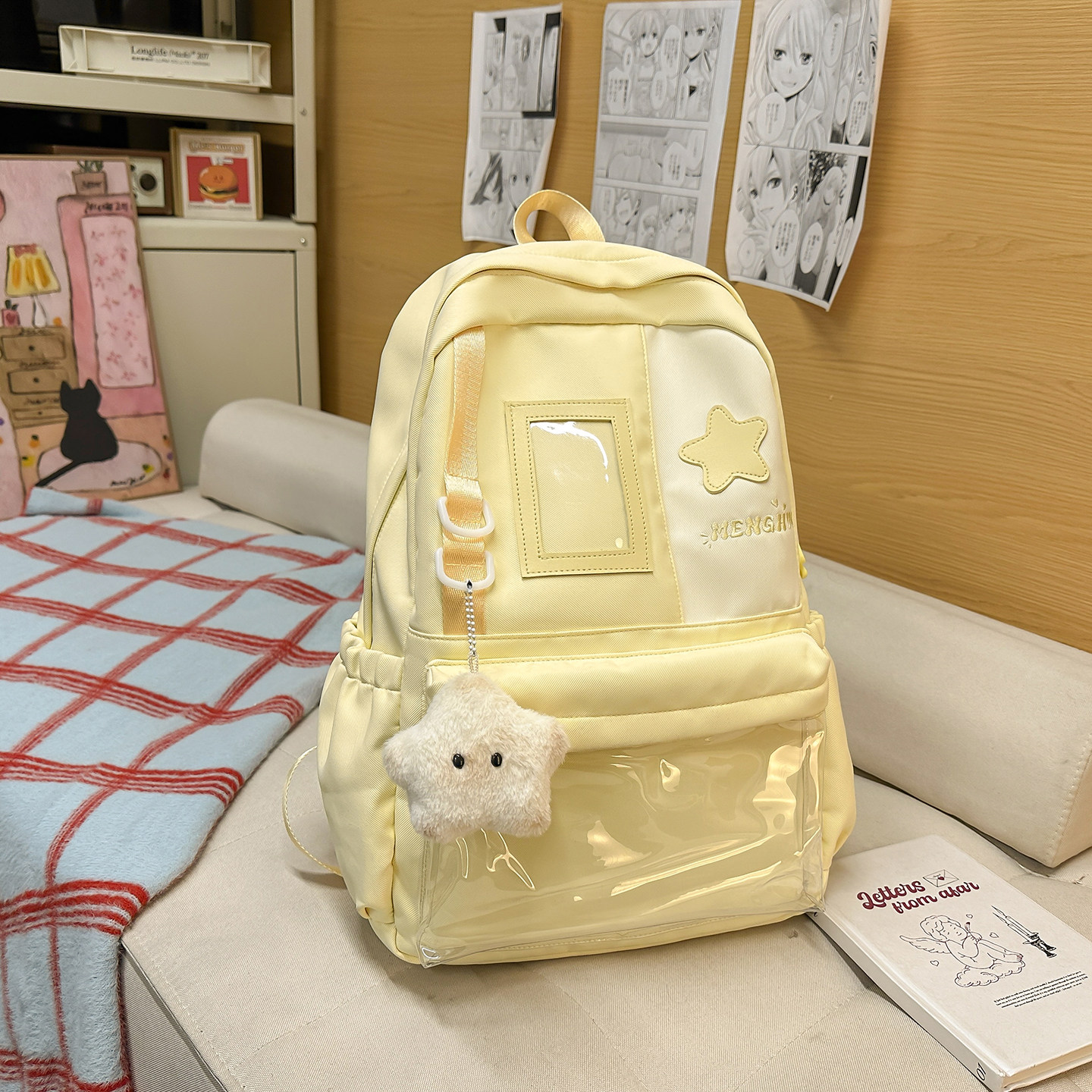 ins小众可放追星小卡双肩书包女图片