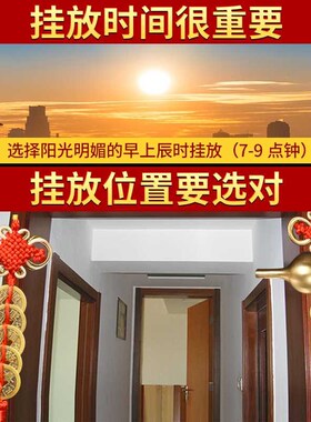 五帝钱门对门挂件纯铜真品铜钱古币葫芦挂饰邻居入户门对玄关摆件