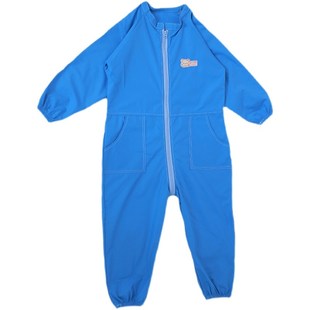 春夏爬服连体罩衣0 3岁宝宝纯棉透气防脏衣长袖薄款修身工装风6