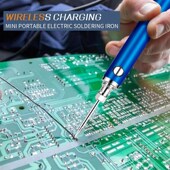 电烙铁USB可充电烙铁无绳烙铁套件无线焊接工具带焊接线和铁支架