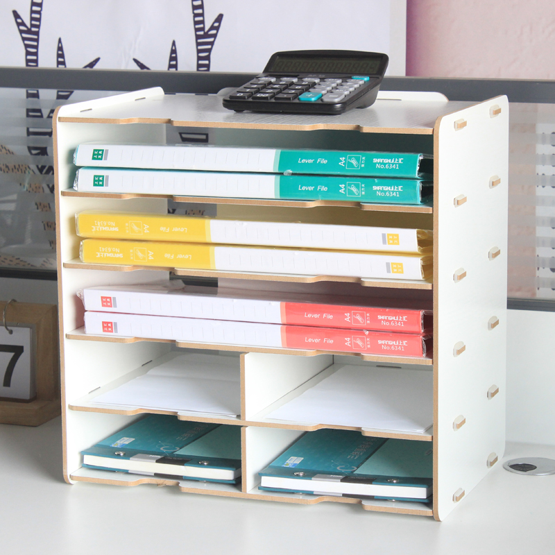 加厚A4纸A5混合文件架桌上书架办公学习资料架公司桌面整理收纳层