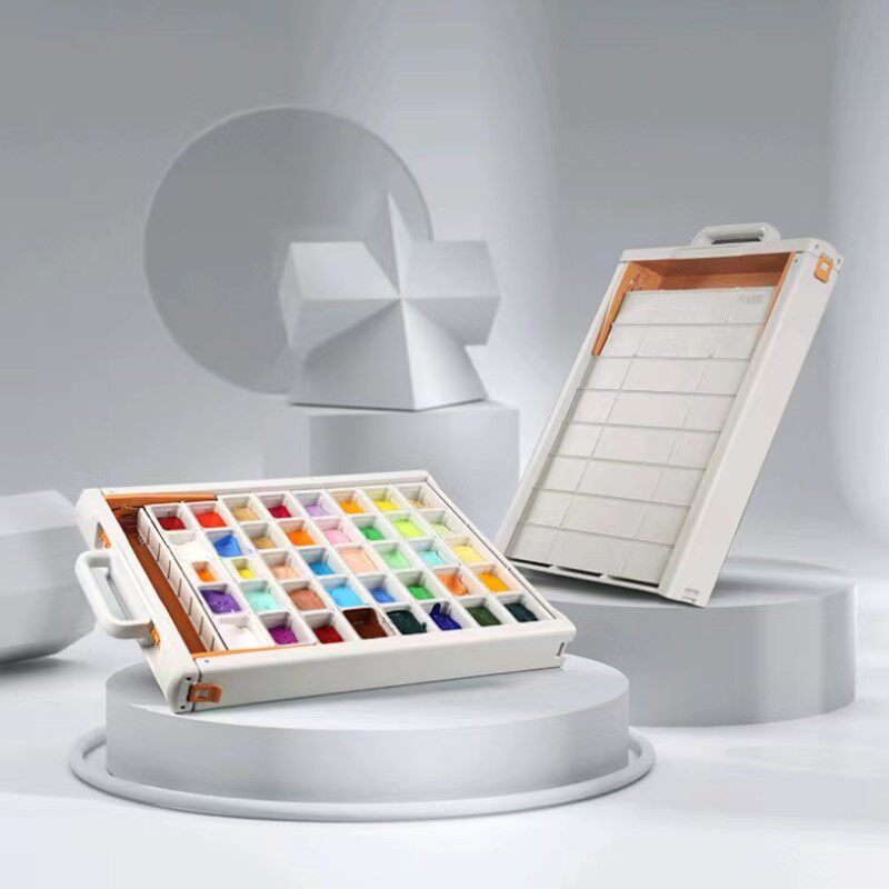 美术考生专用水粉翻转颜料盒写生出行收纳全新设计