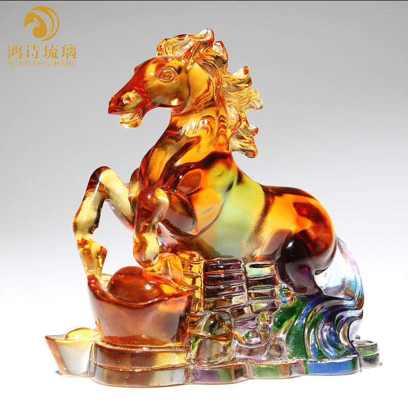 琉璃工艺品十二生肖全套可爱水晶小摆件鼠牛虎兔龙蛇马羊猴鸡狗猪