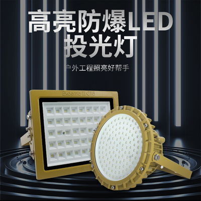 led防爆灯隔爆泛光灯投光灯200w300w加油站专用仓库厂房防水户外