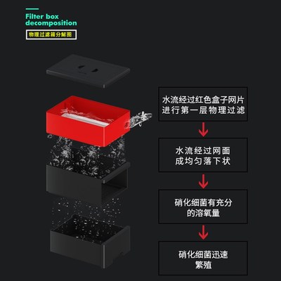 彩鲽彩蝶生态溪流缸鱼缸屏风缸超白玻璃干湿分离底滤家用中小型