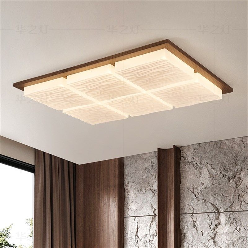 黑胡桃木客厅主灯全光谱新中式简约大厅灯卧室书房护眼中古吸顶灯,家装灯饰光源,客厅吸顶灯,淘宝优惠券,粉丝福利购,淘宝优惠卷