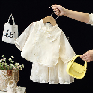 女童夏装连衣裙儿童春夏季薄款汉服裙子宝宝中国风套装裙子新中式