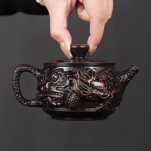 礼品转转壶 云南紫陶茶壶大容量凤鸣壶功夫茶具家用纯手工茶壶中式