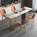 客厅饭厅岩板吧台桌岛台餐吧一体桌家用高脚桌长条桌简约高级感