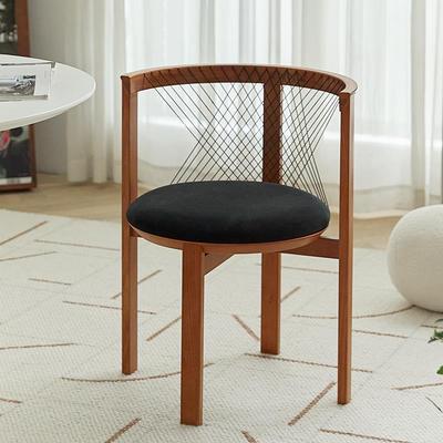 mokamoka竖琴椅子丹麦设计师中古餐椅实木软包侘寂风扶手凳子靠背