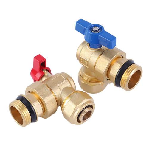 厂家直销地暖分水器阀门角阀铝塑管阀门角式铝塑2025*1全铜球阀