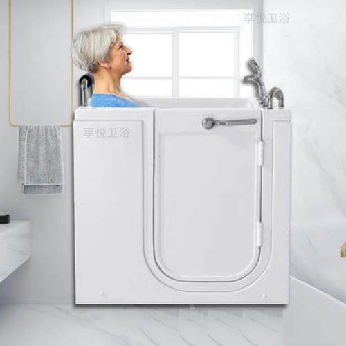 享悦老人无障碍步入式侧开门坐式泡澡亚克力按摩浴缸小户型浴缸