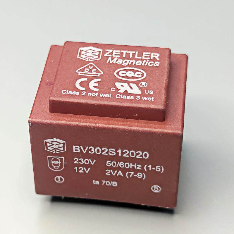 全新赛特勒ZETTLER密封变压器12V输出2W输入230V交流BV302S12020