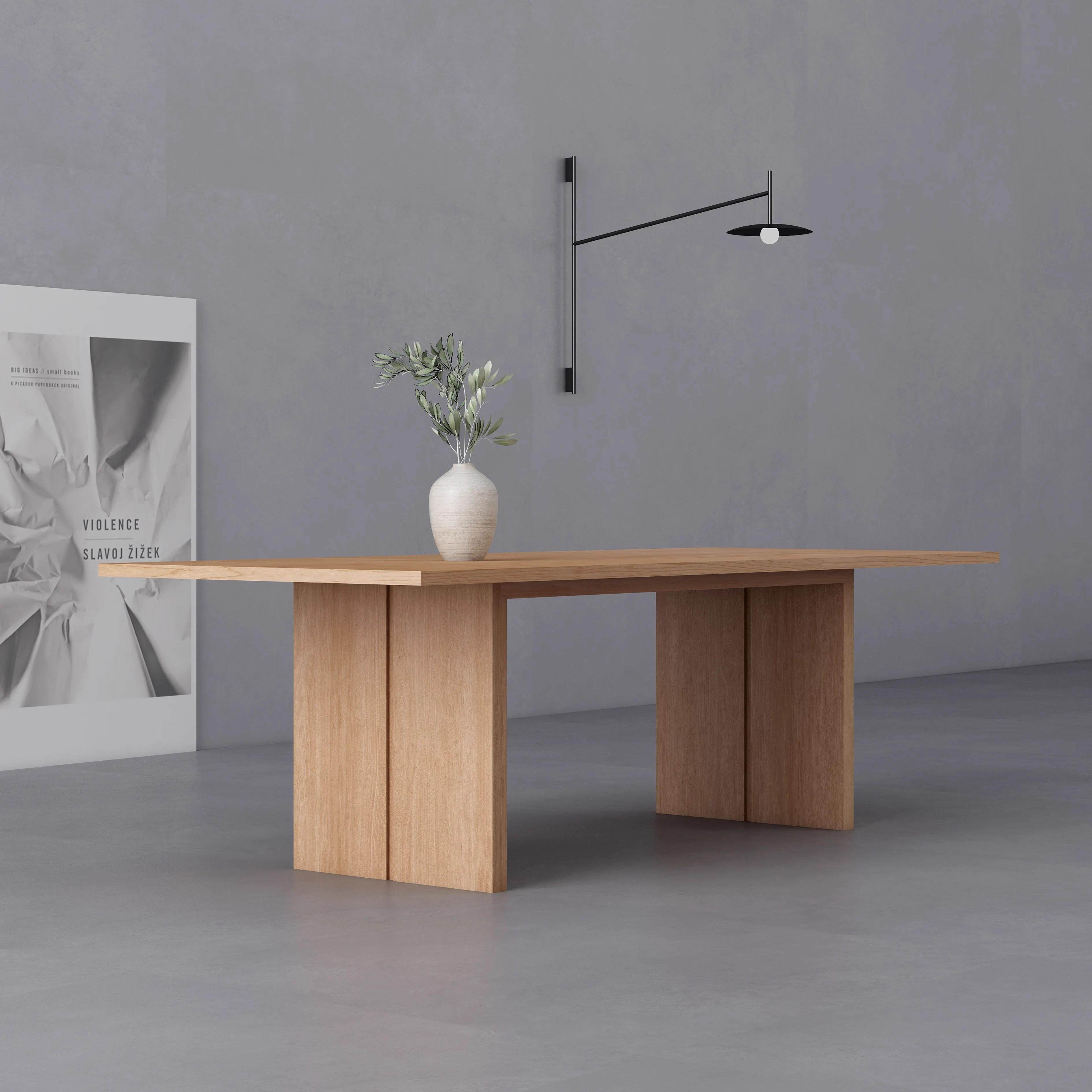 简约现代长方形会议桌设计师大桌子工作台办公洽谈桌图书馆阅读桌