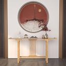 新中式 玄关桌原色实木入户正对门玄关台现代简约靠墙门厅柜条案几