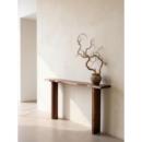 侘寂风原木自然边客厅玄关桌覆古做旧装 饰条案靠墙实木玄关台创意