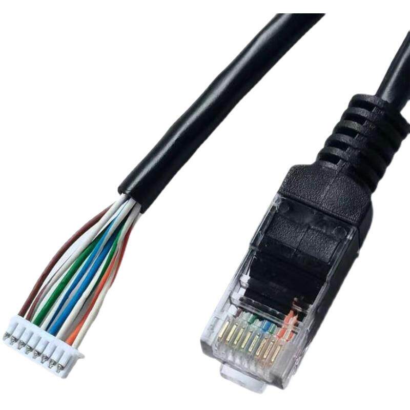 百兆5类RJ45水晶头转mx1.25PH2.0XH2.548芯4芯端子无氧铜黑色网线