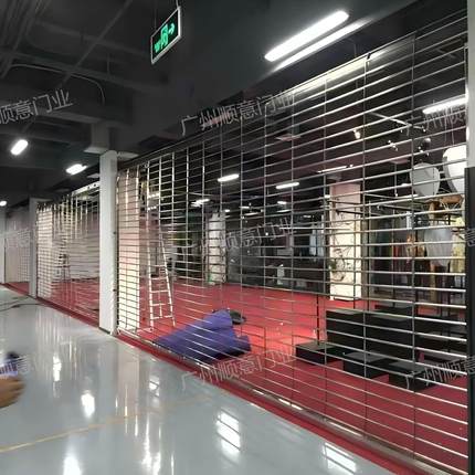 电动304不锈钢卷帘门店铺商铺地下停车场银行地铁通风镂空卷闸门
