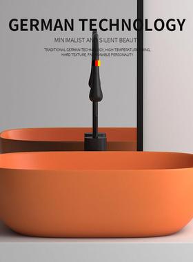 陶瓷台上盆椭圆形橙色洗脸盆台盆洗手盘洗脸盆家用酒店设计师款