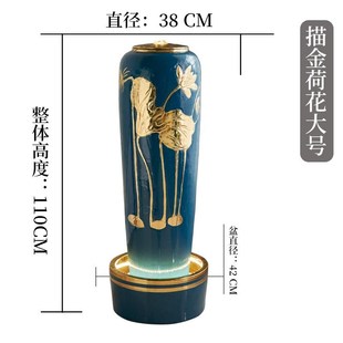 中式 禅意循环流水喷泉招财摆件客厅办公室桌面雾化加湿器开业礼品