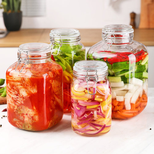 泡菜坛子玻璃密封罐四川泡菜腌制咸菜泡椒辣白菜酸菜罐厨房储物罐