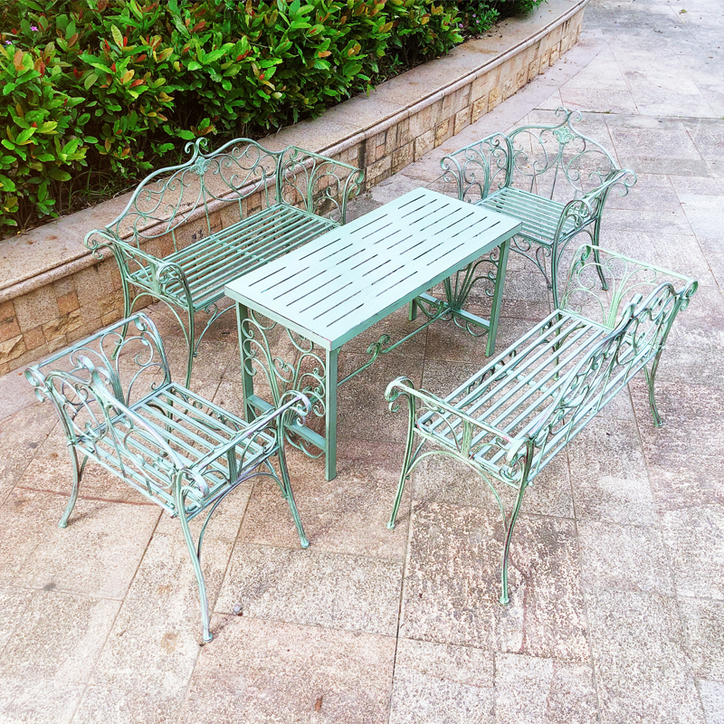 欧式花园桌椅户外桌阳台桌子餐厅休闲吧家用书桌茶几庭院花园长桌