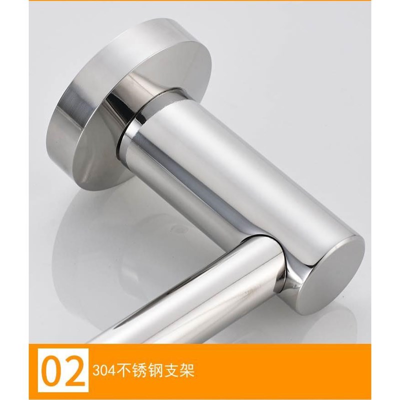 304不锈钢浴室卫生间单杆毛巾架30短35小40公分50cm55长免打孔