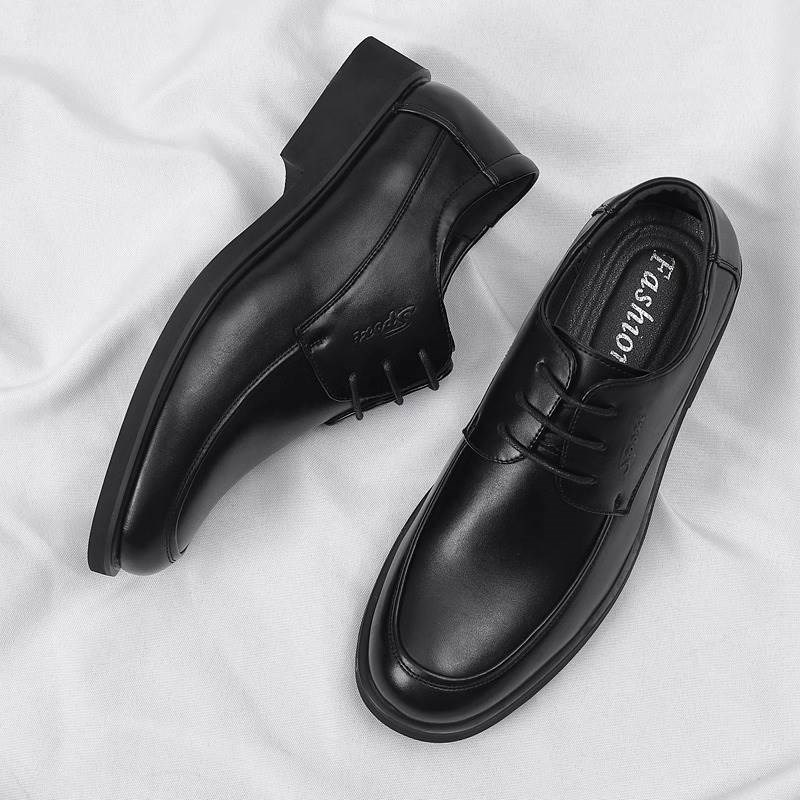 高档黑色皮鞋男商务正装休闲夏季男士小皮鞋小码大码男S鞋45 46 4