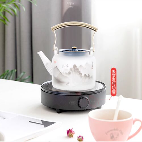 欧德玛电陶炉家用 养生壶电茶炉 烧水定时保温分体小型玻璃煮茶器