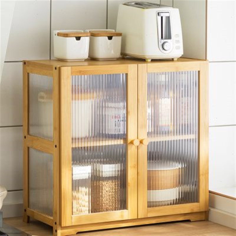 桌面餐边柜厨房储物柜子台面碗柜置物架收纳茶水边柜茶具橱柜家用