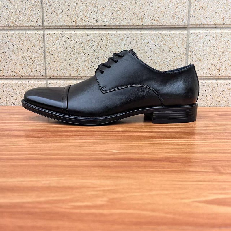 稀缺外贸男鞋头层牛皮英伦百搭三接头休闲正装商务皮鞋男真皮大码