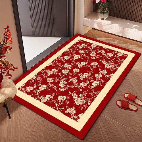 新中式喜庆硅藻泥浴室地垫新年