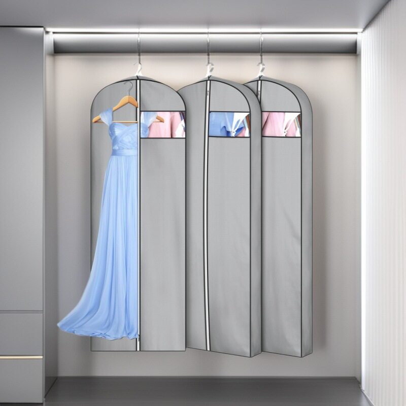 家用挂式衣服防尘罩加厚无纺布连衣裙大衣婚纱保护套有效防尘防污