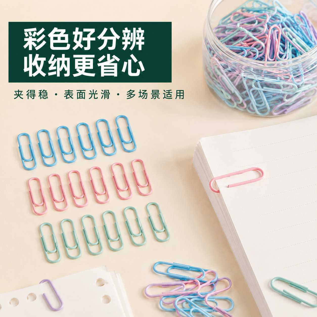 彩色回形针办公用品曲别针大号