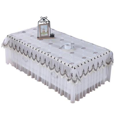 布艺茶几桌布套罩全包长方形茶几蕾丝盖布客厅家用餐桌垫台布盖巾