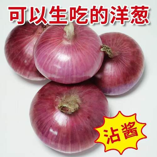 河南开封紫皮水果洋葱新鲜散装现摘农家甜味生吃红洋葱蔬菜整箱甜