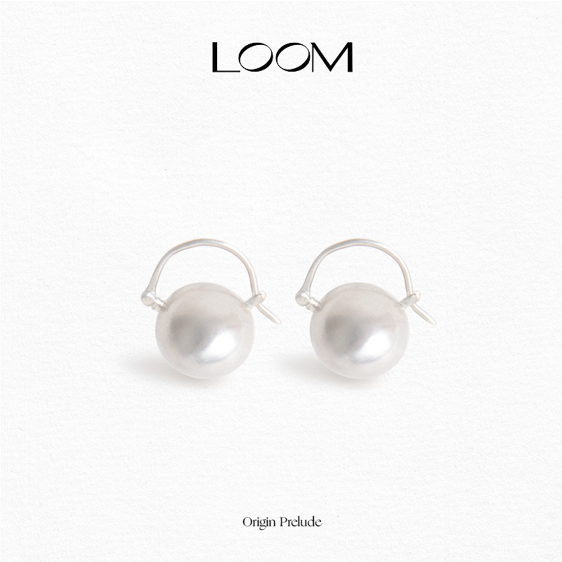 LOOM原点球形复古耳坠S925纯银原创小众圆球轻奢简约百搭耳环女