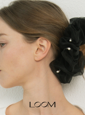 LOOM真丝淡水珍珠发圈发绳发饰法式桑蚕丝造型感度假风设计师原创
