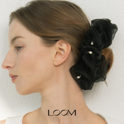 LOOM真丝双层淡水珍珠发圈