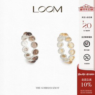【董生活推荐】LOOM多颗黄水晶茶水晶戒指S925纯银叠戴水晶细戒女